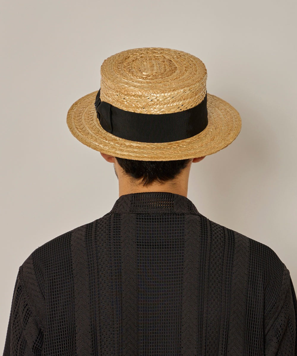 アース arth arth HANAMUGI BOATER HAT / アース (NATURAL (96)) NATURAL (96)