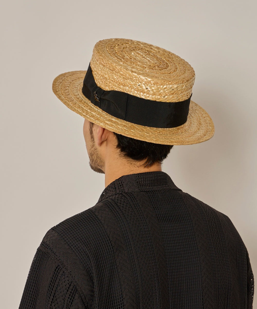 アース arth arth HANAMUGI BOATER HAT / アース (NATURAL (96)) NATURAL (96)
