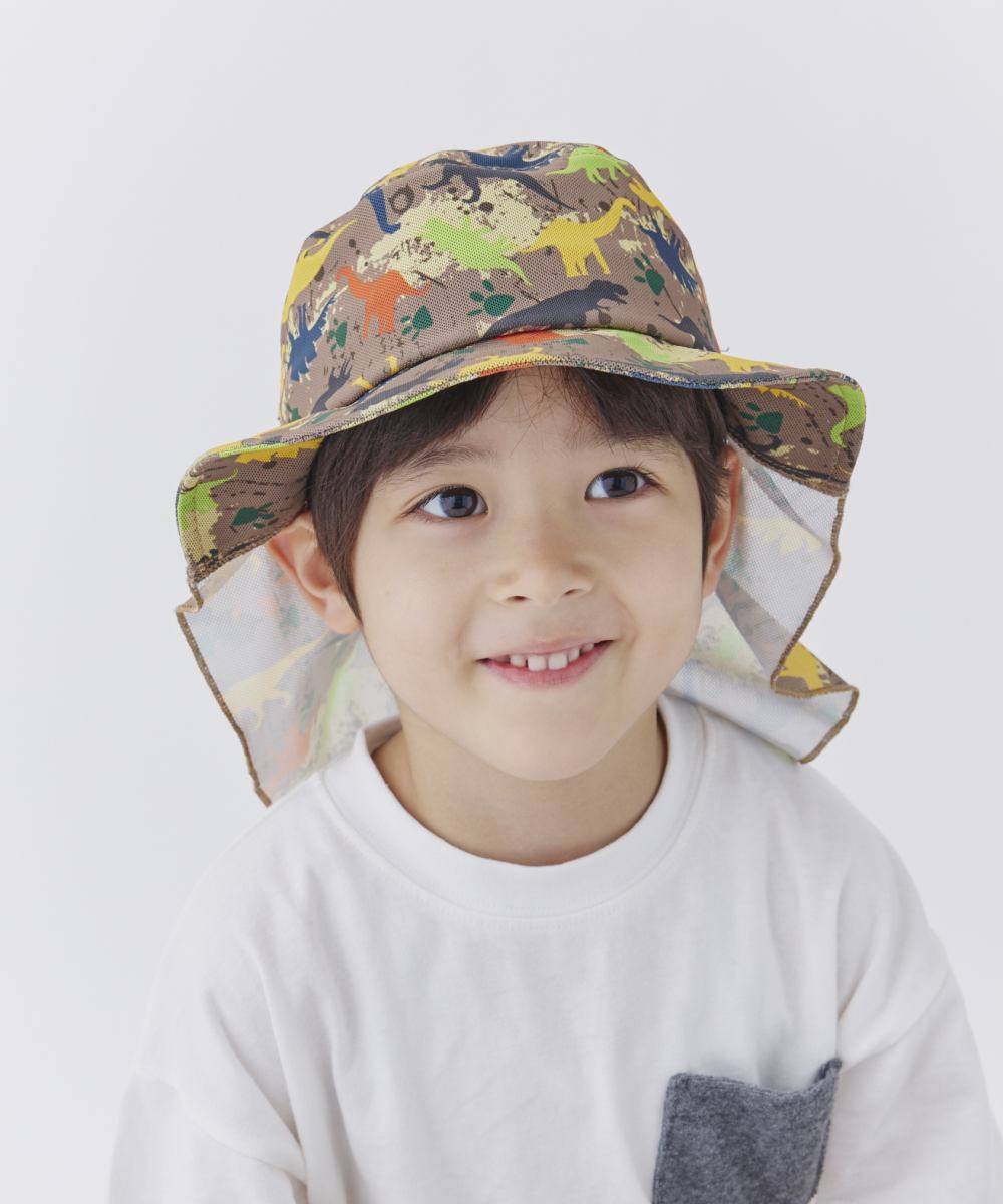 オルネート ORNERTE ORNERTE  恐竜 キッズスイムタレ付きハット (BLUE (73)) BLUE (73)
