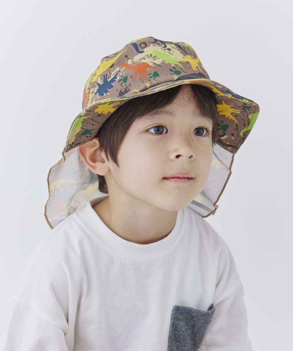 オルネート ORNERTE ORNERTE  恐竜 キッズスイムタレ付きハット (BLUE (73)) BLUE (73)