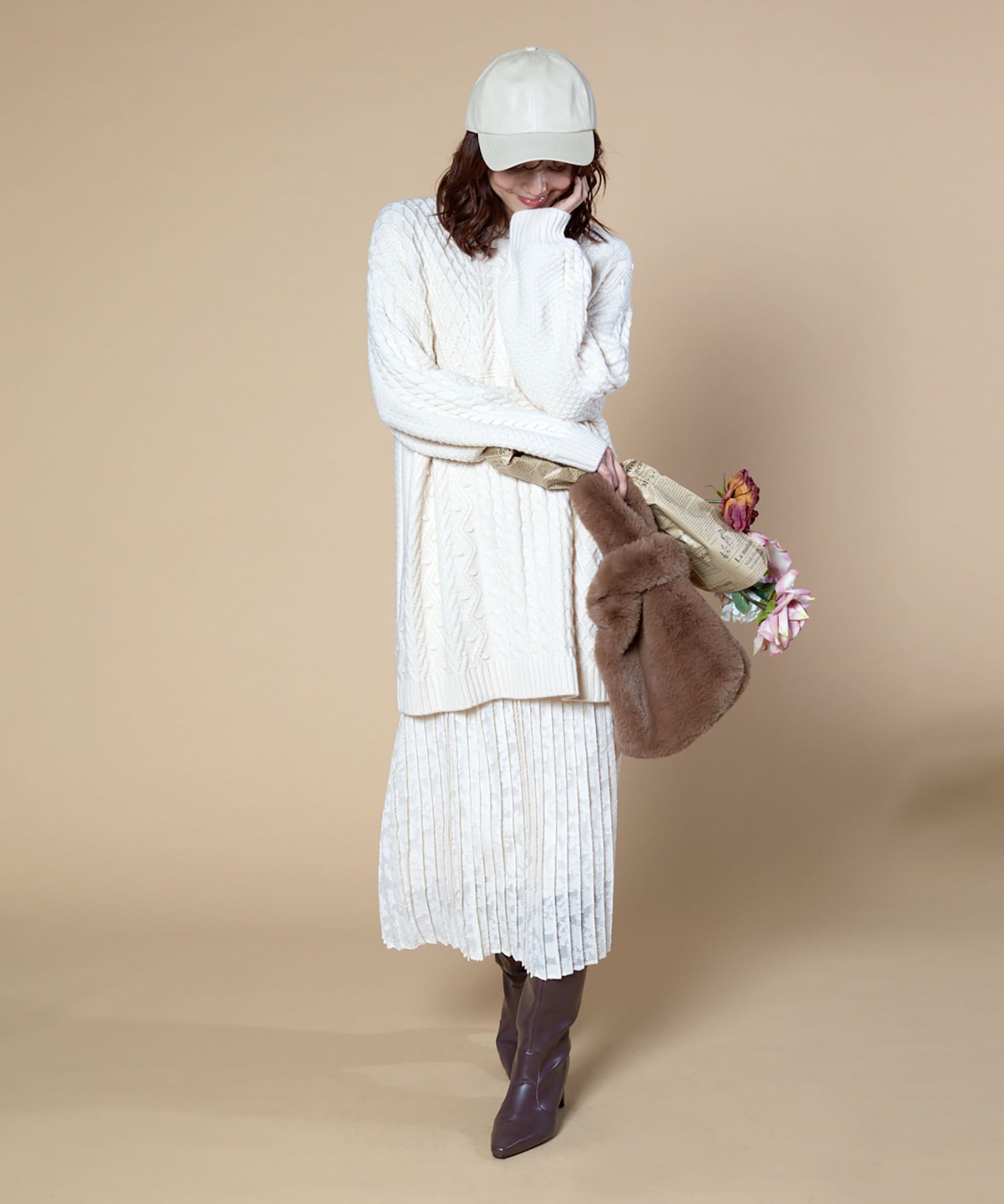 オルネート ORNERTE ORNERTE  BASIC 6P CAP_DEEP TYPE_FL (LT BEIGE (95)) LT BEIGE (95)