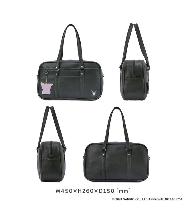 クロミ KUROMI クロミ スクールバッグ スクバ 合皮 女子 女子高生 高校生 中学生 通学 ブラック ブラウン サンリオ クロミちゃん KUROMI 62058 (チョコ) チョコ