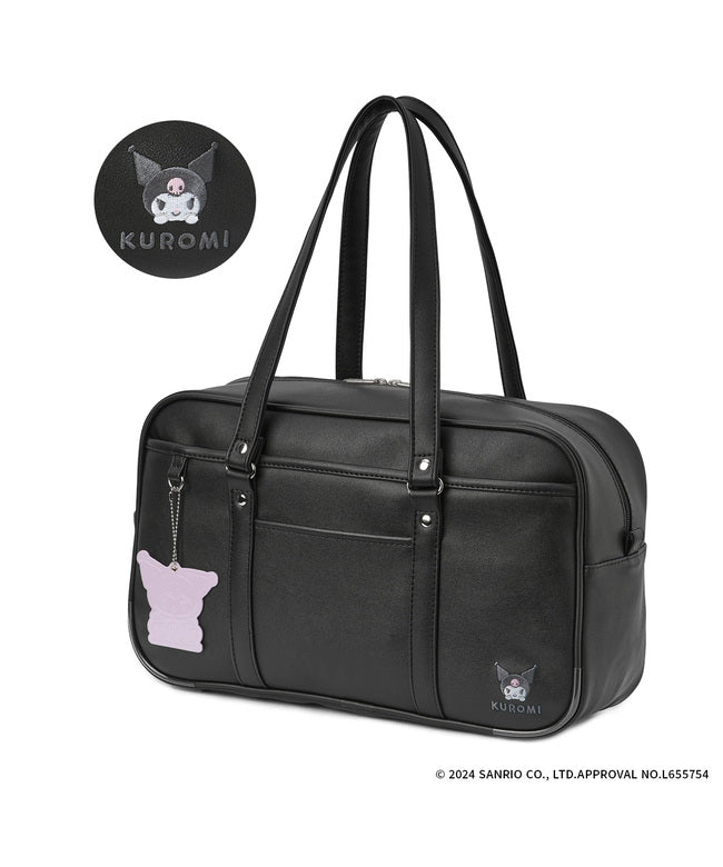 クロミ KUROMI クロミ スクールバッグ スクバ 合皮 女子 女子高生 高校生 中学生 通学 ブラック ブラウン サンリオ クロミちゃん KUROMI 62058 (チョコ) チョコ