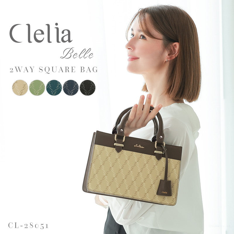 クレリア Clelia ハンドバッグ レディース ショルダーバッグ 2way 箱型 スクエア ブランド 人気 Clelia クレリア Belle ベェル CLー28051