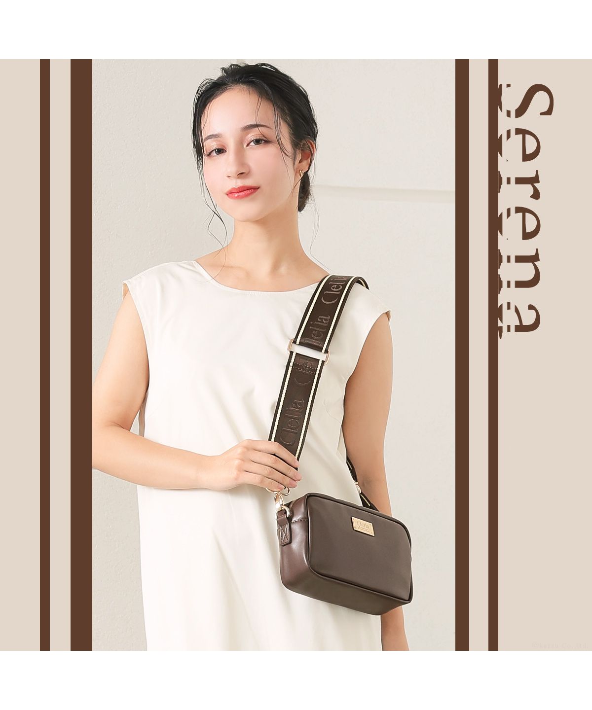 クレリア Clelia ショルダーバッグ ポーチ ミニ レディース 2way 小さめ 肩がけ 軽量 おしゃれ オシャレ かわいい 大人かわいい ボックス型 CLー25818
