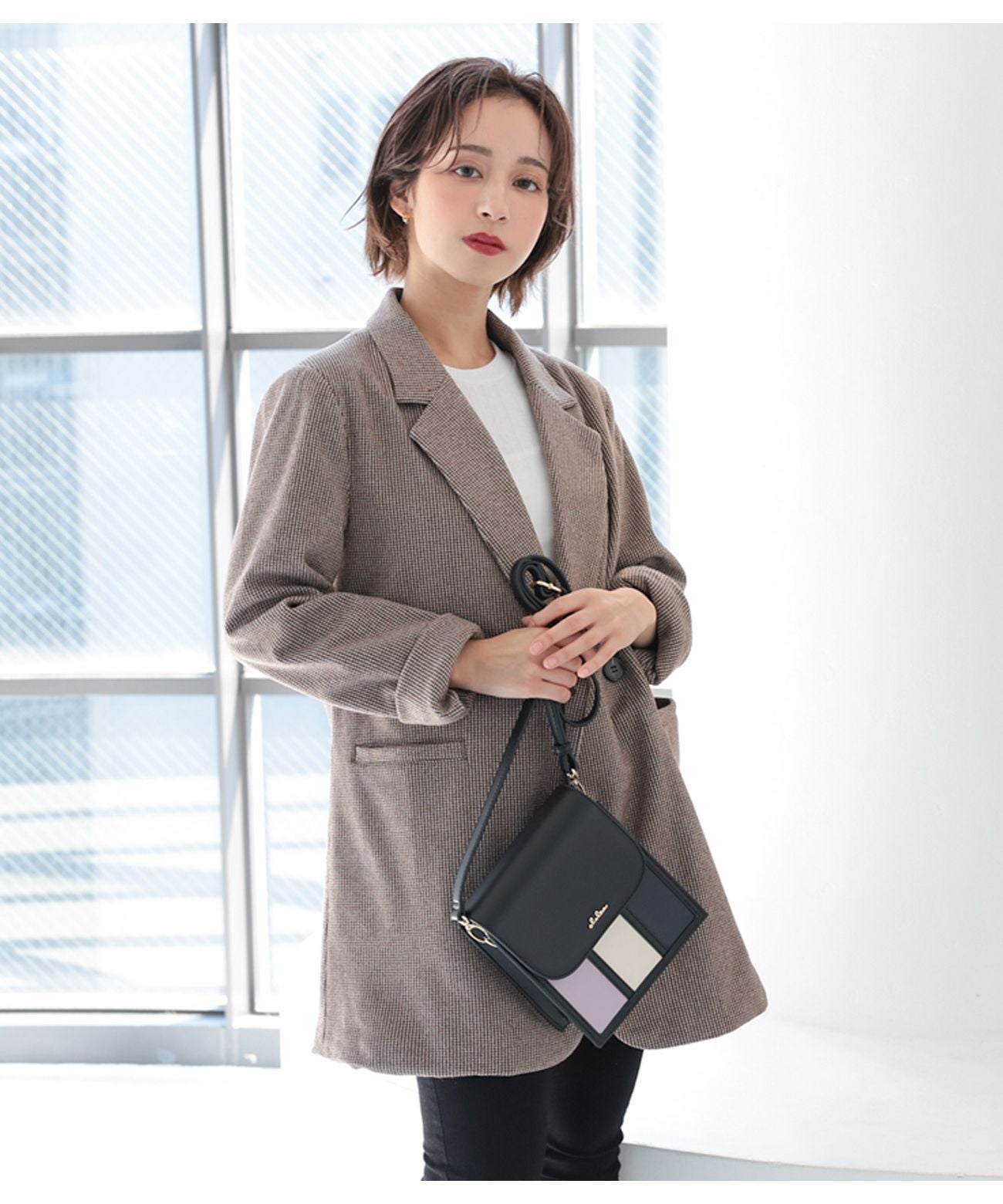 クレリア Clelia ショルダーバッグ ミニバッグ スクエアバッグ レディース 女性 バッグ おしゃれ かわいい 斜め掛け  Clelia クレリア ベレッサ CLー22674 (ラベンダー) ラベンダー