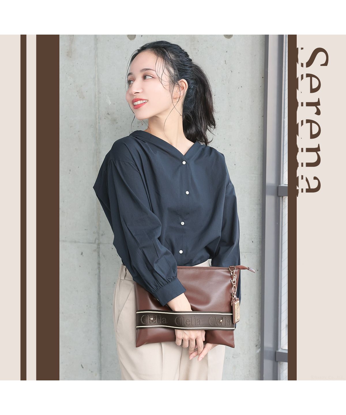 クレリア Clelia クラッチバッグ レディース 2way ショルダーベルト付き 小さめ 肩がけ 軽量 おしゃれ オシャレ かわいい 大人かわいい 長財布が入る CLー25827