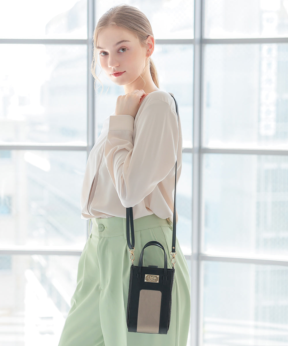 クレリア Clelia スマホショルダーバッグ スマホポーチ レディース 縦型 全機種対応 実用的 かわいい 大人 おしゃれ 紐  ポーチ マグネット 女性用 CLー25805,ルノワール