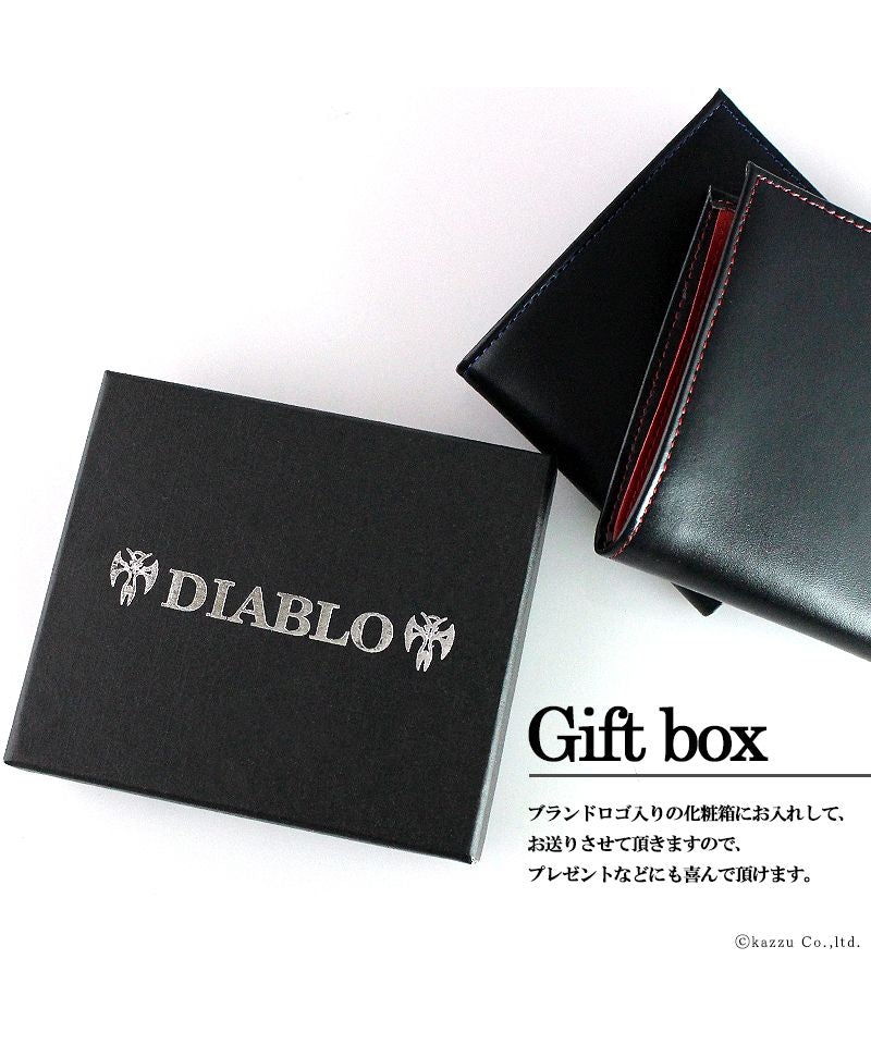 ディアブロ DIABLO 財布 二つ折り 折り財布 革 シンプル 短財布 バイカラー ショートウォレット 札入れ 小銭入れ DIABLO ディアブロ KAー508