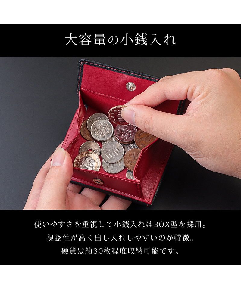 ディアブロ DIABLO 折り財布 メンズ ウォレット 三つ折り財布 コンパクト 紳士 ビジネス キャッシュレス DIABLO ディアブロ ブランド かっこいい おしゃれ KAー516 (ブラック×ブルー) ブラック×ブルー