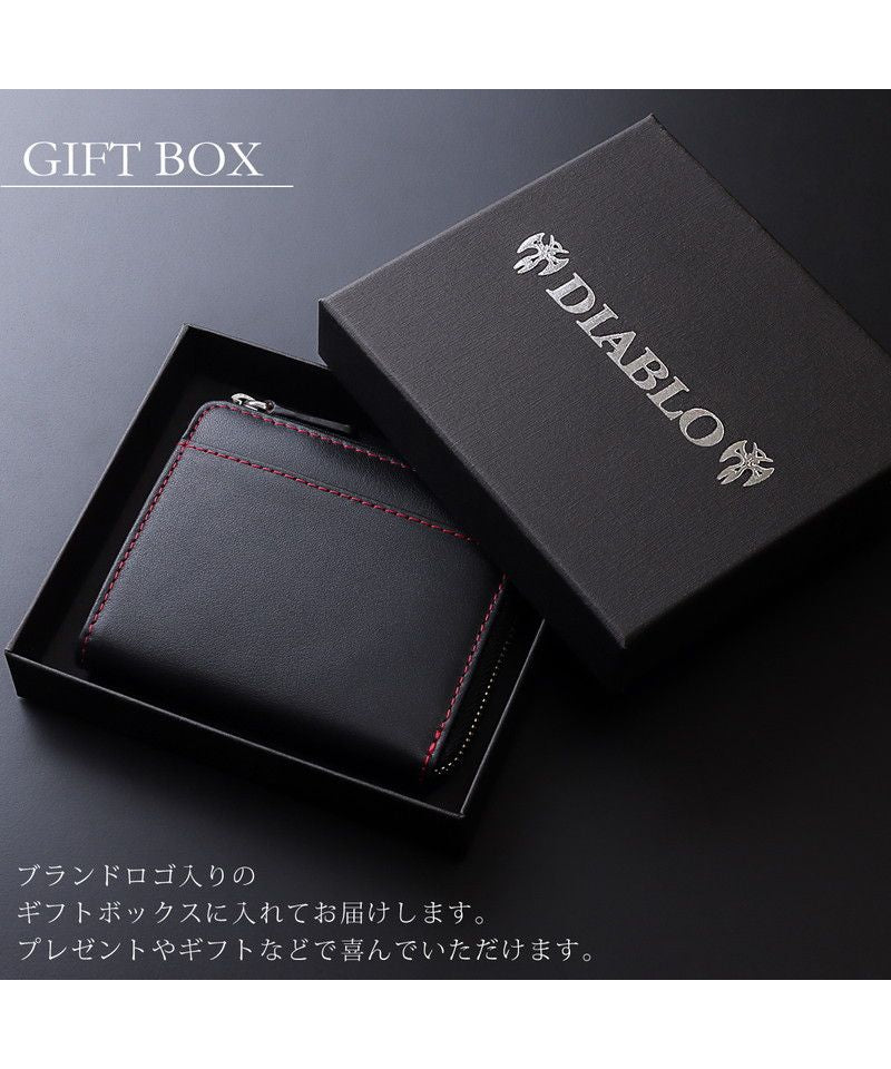 ディアブロ DIABLO 財布 メンズ ウォレット ミニ財布 コンパクト L字ファスナー  DIABLO ディアブロ ブランド かっこいい おしゃれ KAー512