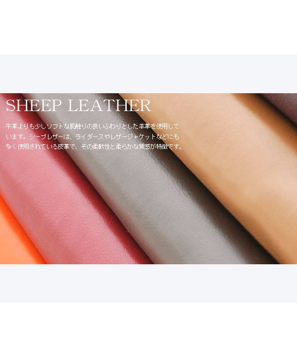 カッズセレクト KAZZU SELECT 長財布 メンズ レディース 本革 羊革 大容量 シープスキン 柔らかい ラウンドファスナー ロングウォレット Eー031 (オレンジ) オレンジ