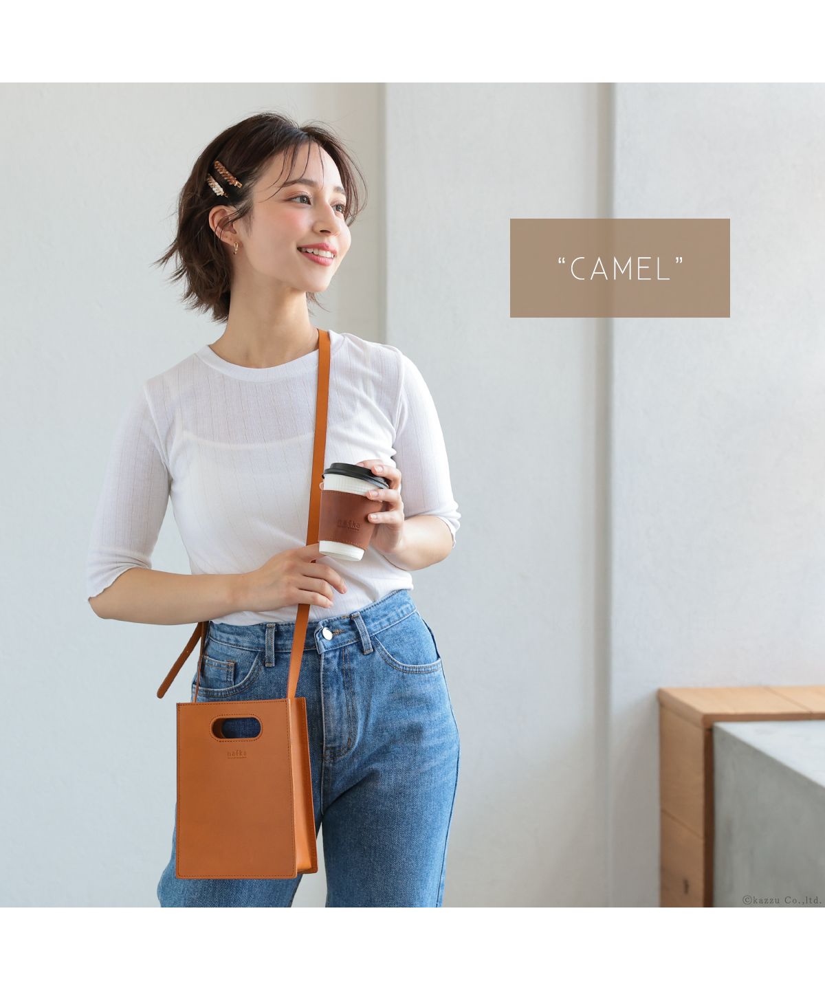 nafka/ナフカ　ショルダーバッグ Nafka NAFKA Nafka Shoulder Bag Square Women's Genuine Leather Made in