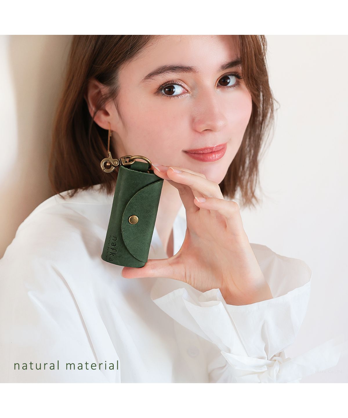 ナフカ nafka キーケース スマートキー レディース 3連 日本製 女性 かわいい おしゃれ コンパクト 小さい 本革 モストロレザー 人気 ブランド NFKー72201 (ピンク) ピンク