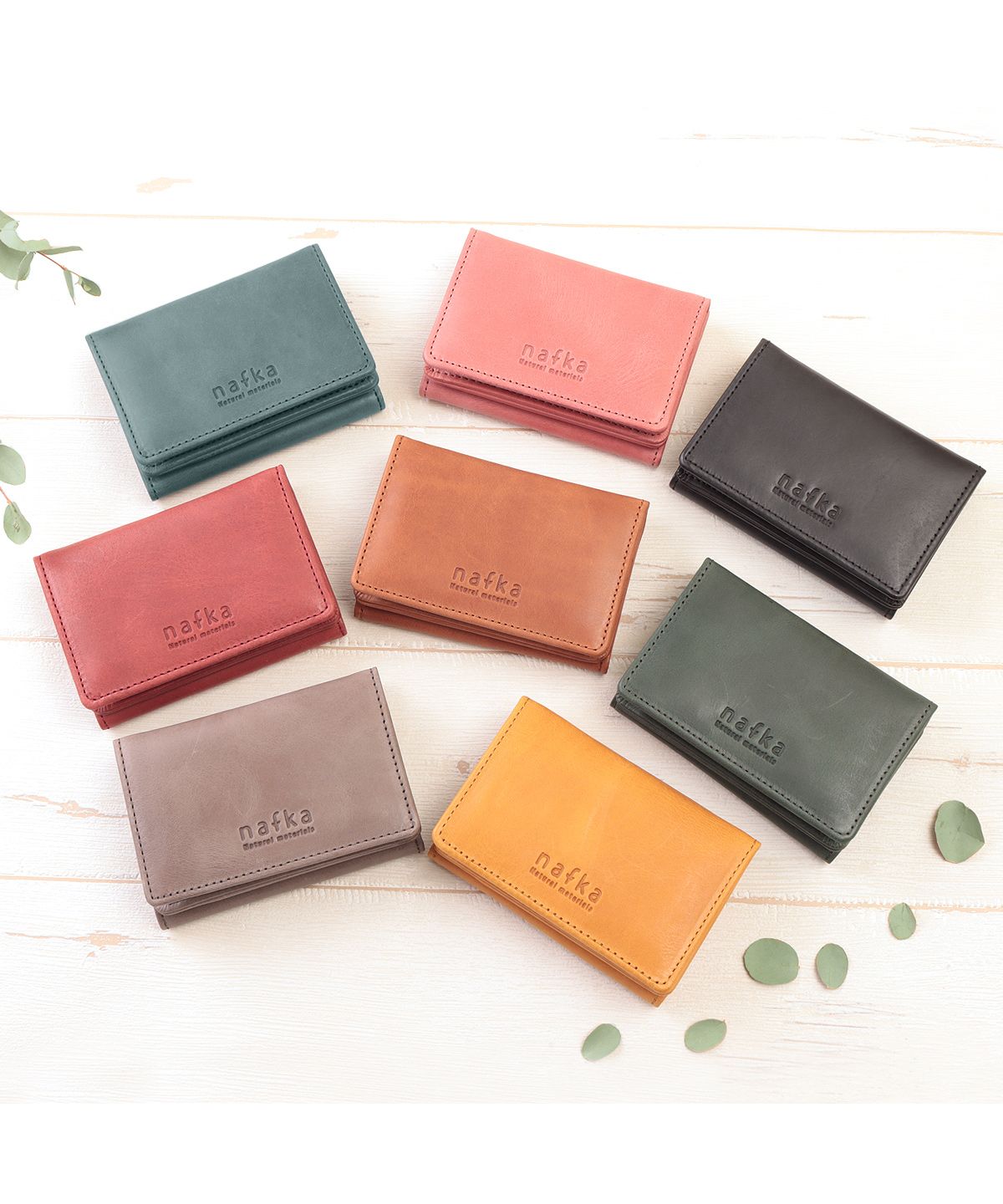 ナフカ nafka ミニ財布 レディース モストロレザー 本革 三つ折り 折り財布 サイフ nafka ナフカ tuuli トゥーリ コンパクト 小さい 牛革 NFKー72008