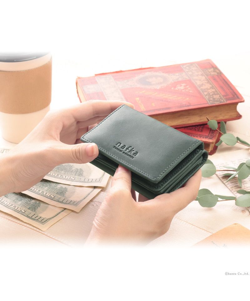 ナフカ nafka ミニ財布 レディース モストロレザー 本革 三つ折り 折り財布 サイフ nafka ナフカ tuuli トゥーリ コンパクト 小さい 牛革 NFKー72008