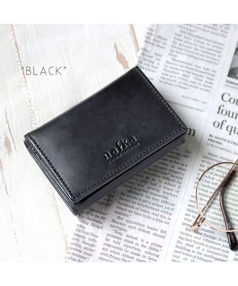 ナフカ nafka ミニ財布 レディース モストロレザー 本革 三つ折り 折り財布 サイフ nafka ナフカ tuuli トゥーリ コンパクト 小さい 牛革 NFKー72008