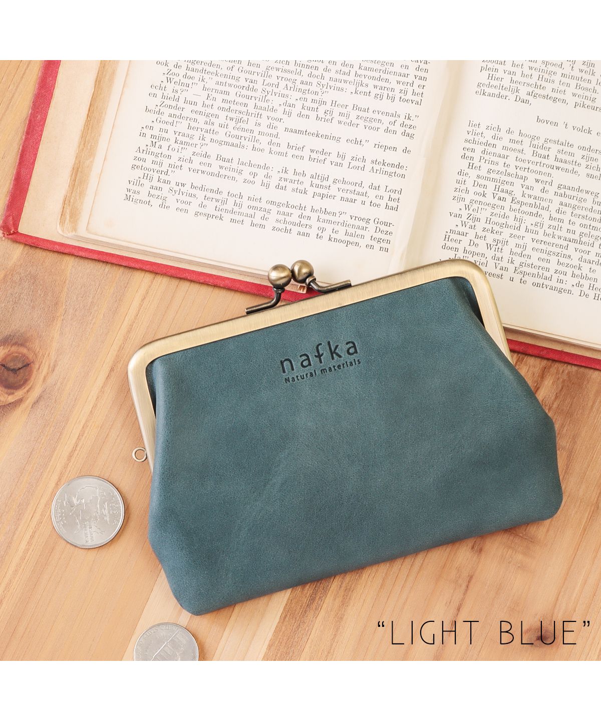 ナフカ nafka がま口 財布 レディース ミニ財布 本革 モストロレザー シンプル ナチュラル かわいい おしゃれ 折り財布 短財布 nafka ナフカ NFKー72005