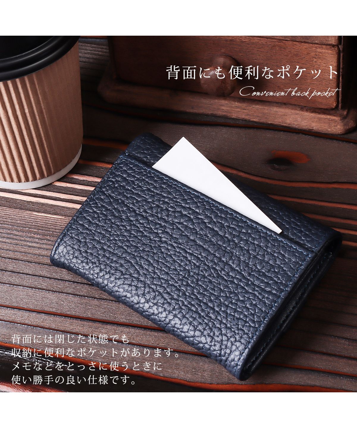 VACUA Business Card Holder for Men Genuine Leather Front Belt with Dividers Large Capacity Card Case VACUA VA-6303