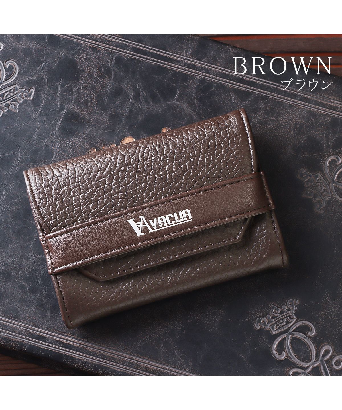 VACUA Business Card Holder for Men Genuine Leather Front Belt with Dividers Large Capacity Card Case VACUA VA-6303