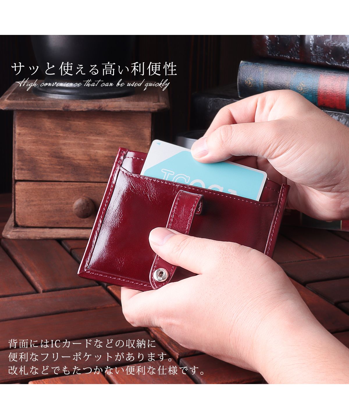VACUA Thin Wallet Mini Wallet Ultra Thin Folded Wallet Short Wallet Fragment Case Men's Genuine Leather Cowhide Glossy Card Case Foil Stamping VACUA VA-6211