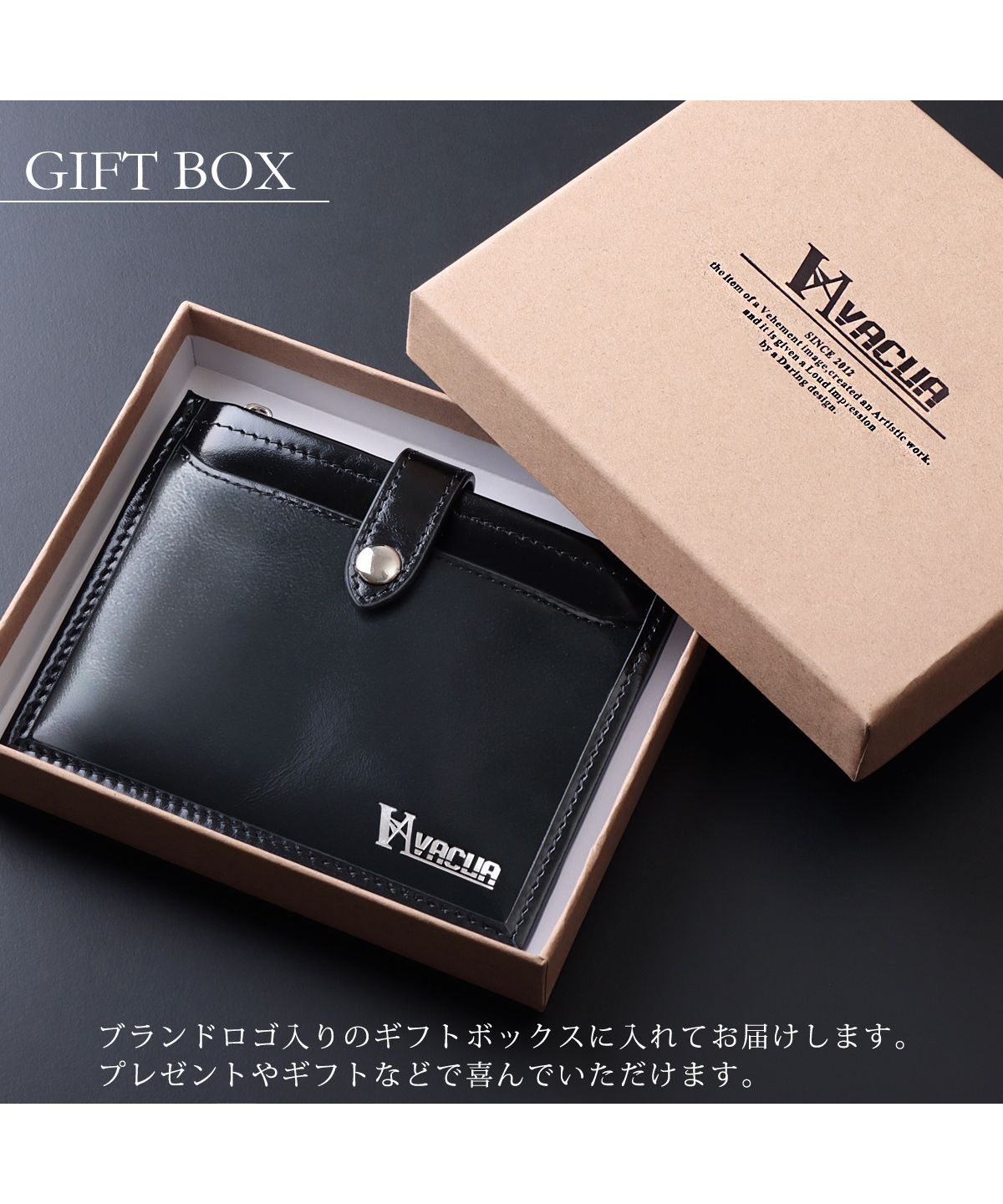 VACUA Thin Wallet Mini Wallet Ultra Thin Folded Wallet Short Wallet Fragment Case Men's Genuine Leather Cowhide Glossy Card Case Foil Stamping VACUA VA-6211