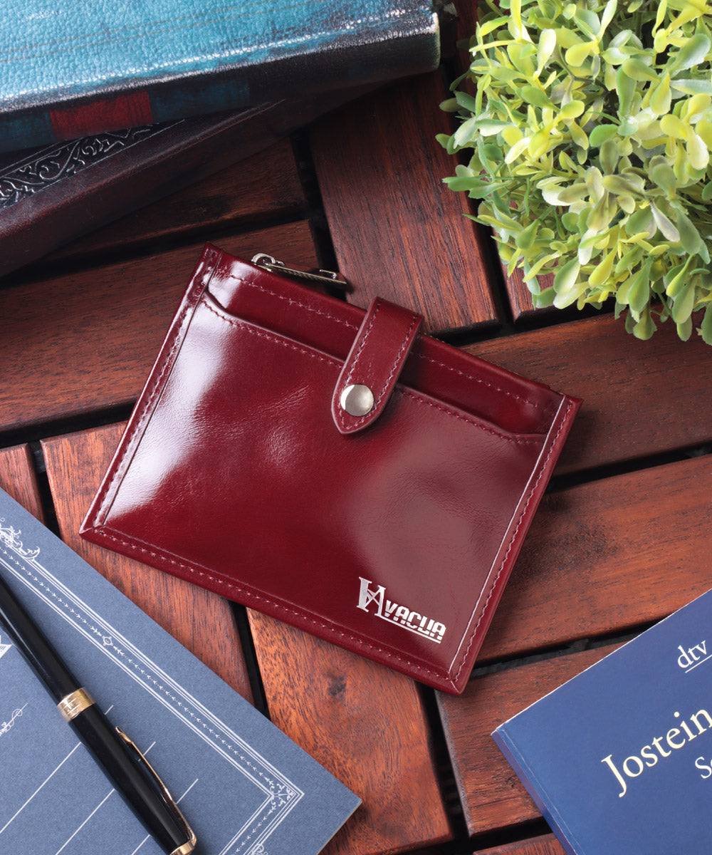 ヴァキュア VACUA 薄マチミニ財布 極薄 折財布 ショートウォレット フラグメントケース メンズ 紳士 本革 牛革 光沢 カードケース 箔押し VACUA VAー6211