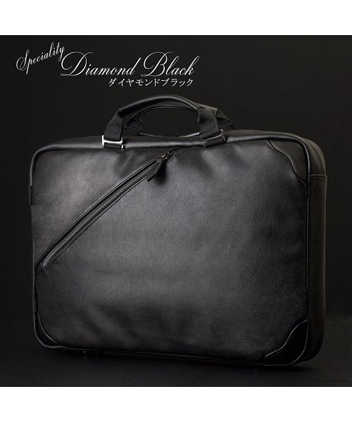 ザリオ ZARIO ZARIO ザリオ ビジネスリュック メンズ ビジネスバッグ バッグ 新社会人 リアルレザー 自立型 薄マチ 就活 本革 ブリーフケース 底鋲 A4 B4 2w (ダイヤモンドブラック) ブラック