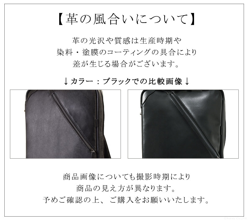 ザリオ ZARIO ZARIO ザリオ ビジネスリュック メンズ ビジネスバッグ バッグ 新社会人 リアルレザー 自立型 薄マチ 就活 本革 ブリーフケース 底鋲 A4 B4 2w (ダイヤモンドブラック) ブラック
