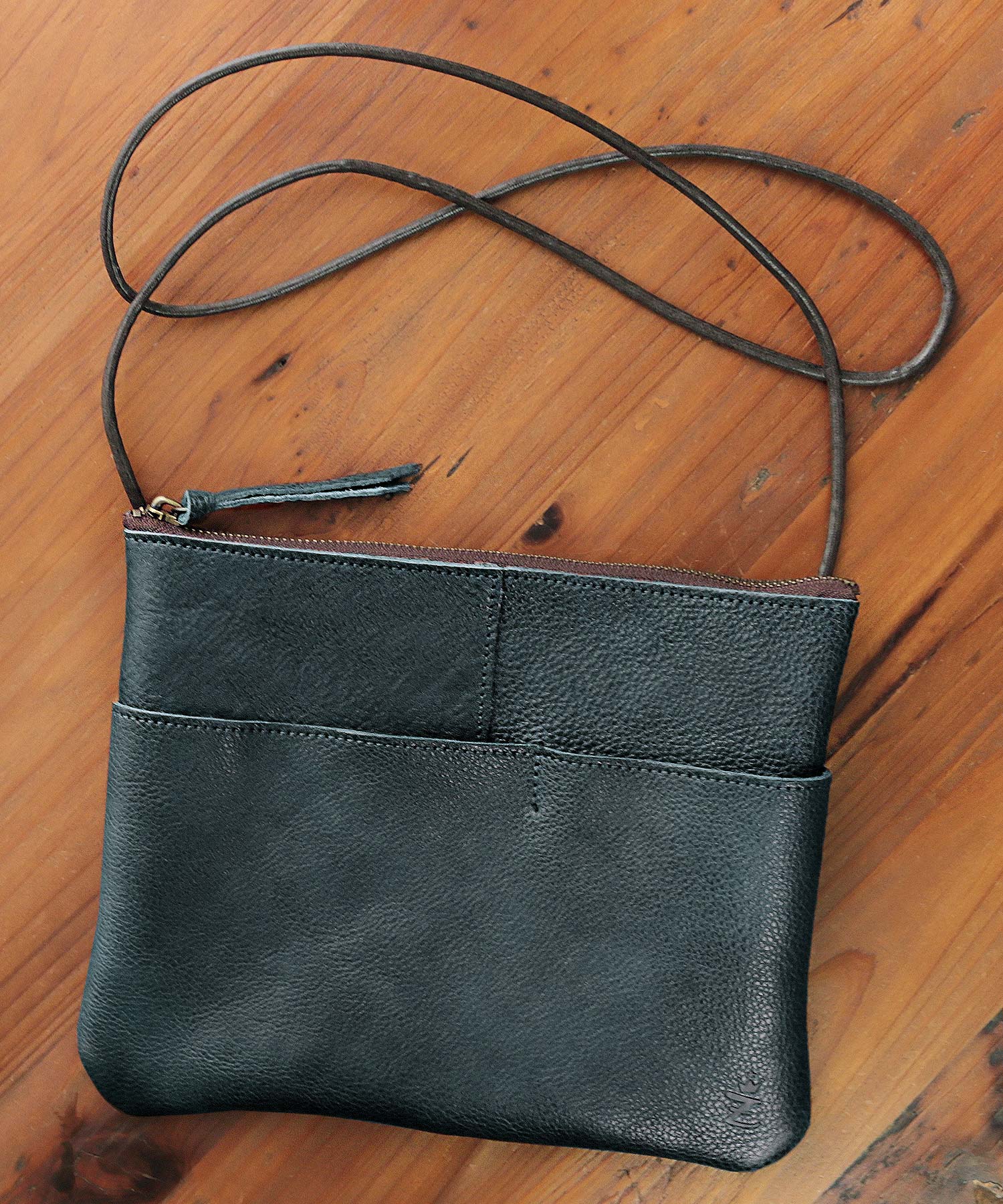 ZARIO-GRANDEE Shoulder Bag Sacoche Bag Genuine Leather Stylish Antique Style Crossbody Brand Men's Women's Lightweight Simple Casual Plain Shrink Leather