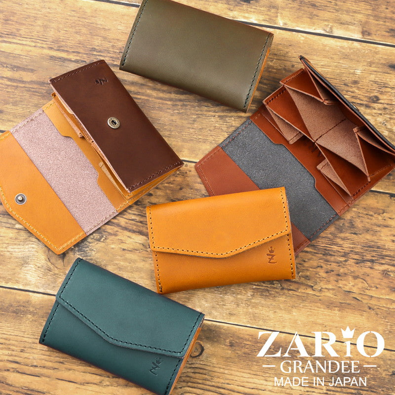 ZARIO-GRANDEE Card Case Business Card Holder Card Holder Mini Wallet Cashless Genuine Leather Cowhide Tochigi Leather Made in Japan Brand ZARIO-GRANDEE ZARIO-GRANDEE