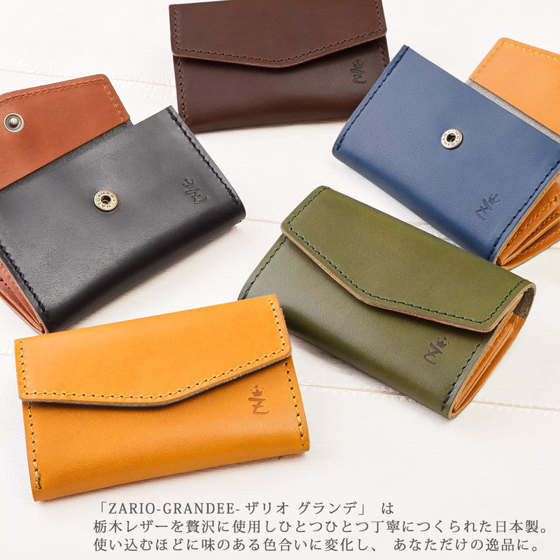 ZARIO-GRANDEE Card Case Business Card Holder Card Holder Mini Wallet Cashless Genuine Leather Cowhide Tochigi Leather Made in Japan Brand ZARIO-GRANDEE ZARIO-GRANDEE