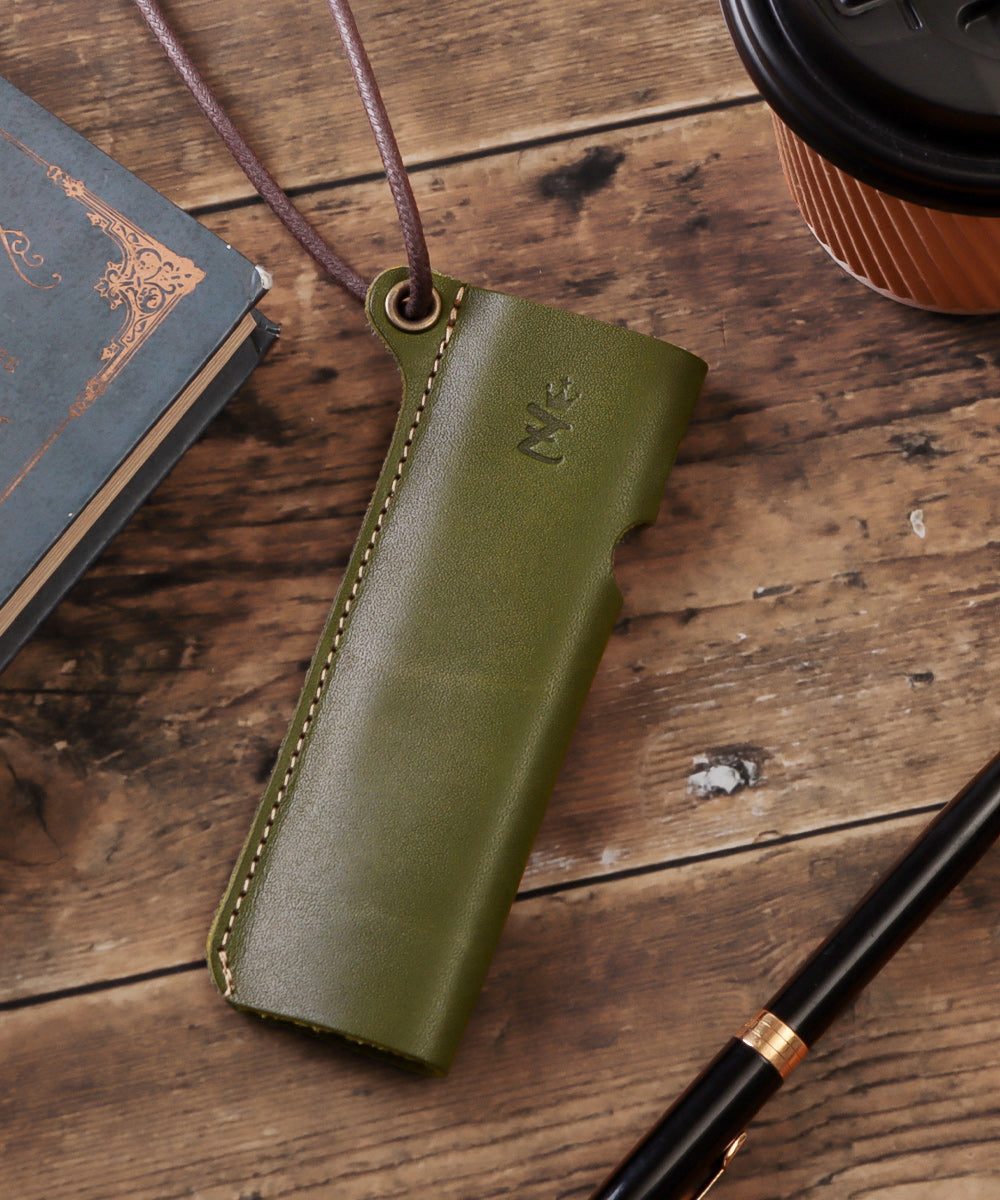 ZARIO-GRANDEE IQOS Case for ILUMA ONE with Grommet and Strap, Tochigi Leather, Genuine Leather, Made in Japan, Compact Neck Strap Brand ZAG-0046