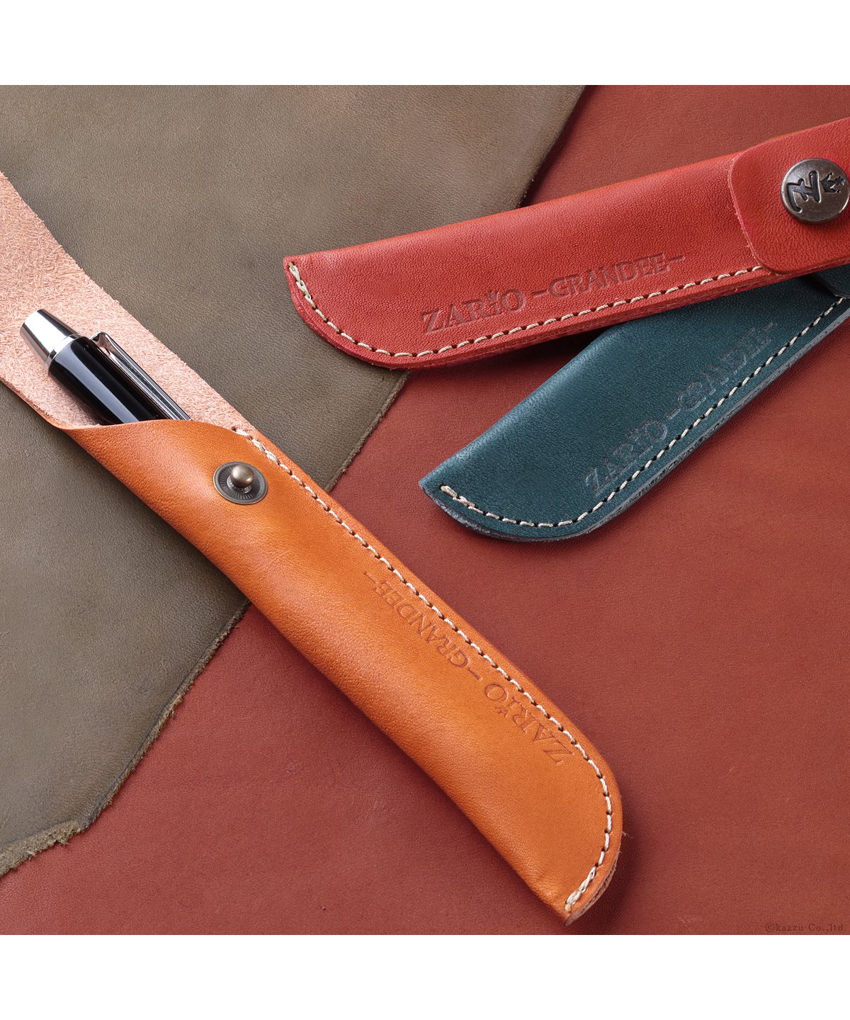ZARIO-GRANDEE Pen Case for Women Genuine Leather Made in Japan ploomtech Tochigi Leather ZARIO-GRANDEE