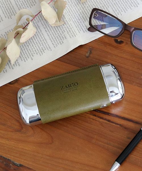 ザリオグランデ ZARIO-GRANDEE- 眼鏡ケース 本革 ペンケース メガネ 栃木レザー マルチケース 日本製 ZARIOーGRANDEEー (グリーン) グリーン