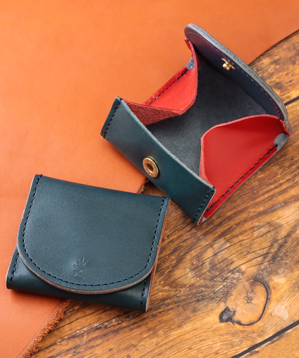 ZARIO-GRANDEE Coin Case for Men and Women, Leather Wallet, ZARIO-GRANDEE Tochigi Leather Mini Wallet, Made in Japan
