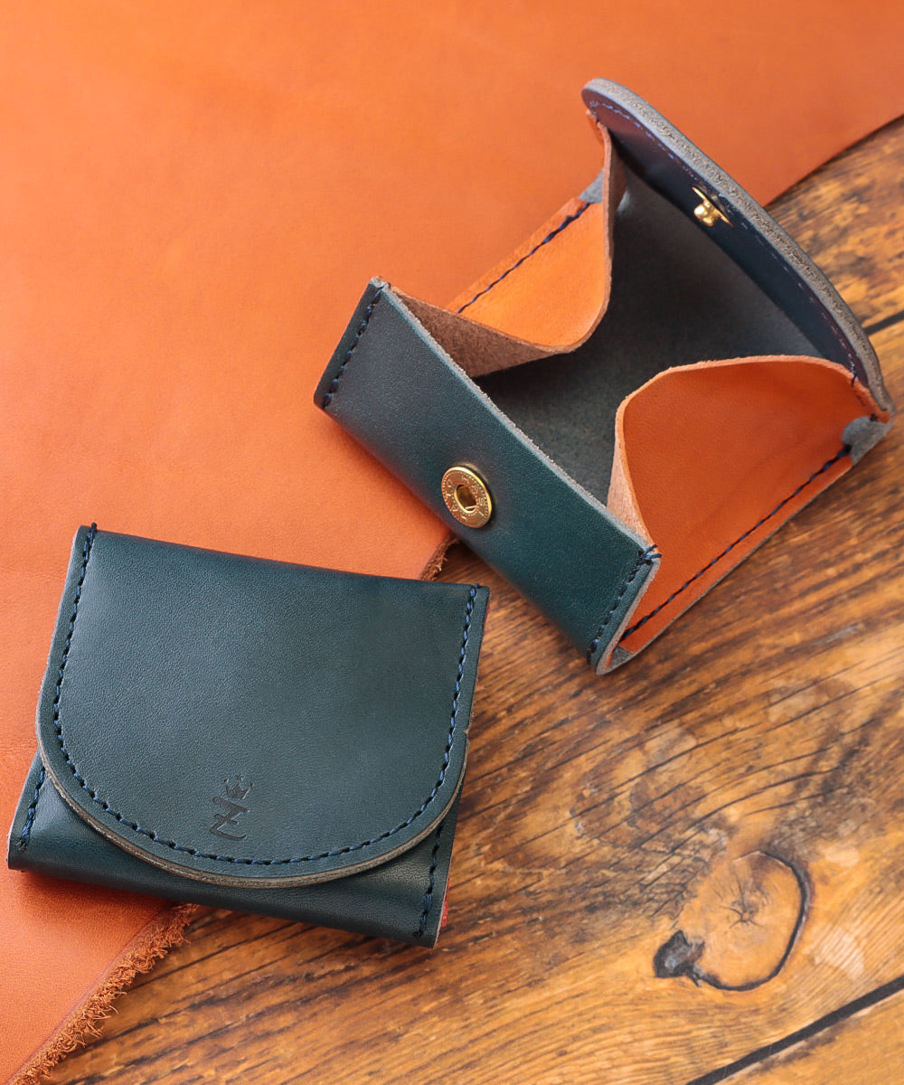 ZARIO-GRANDEE Coin Case for Men and Women, Leather Wallet, ZARIO-GRANDEE Tochigi Leather Mini Wallet, Made in Japan