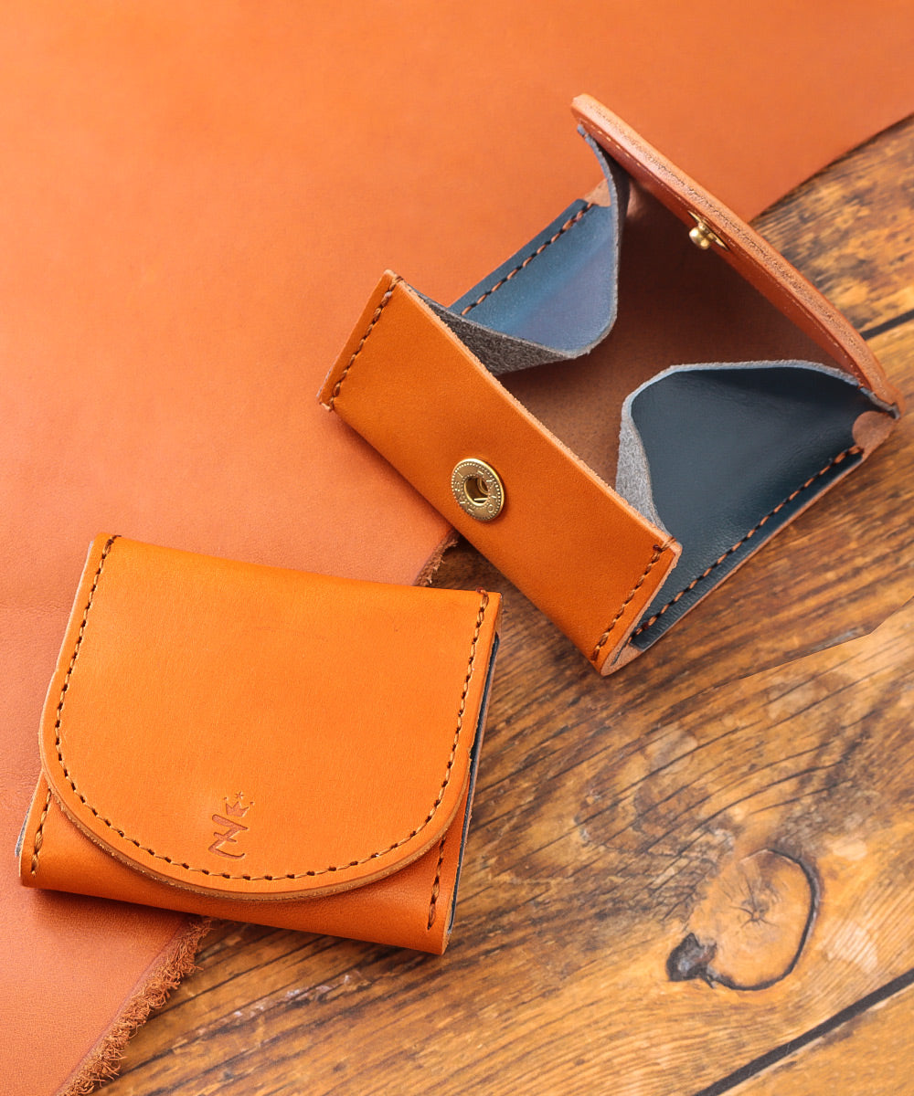 ZARIO-GRANDEE Coin Case for Men and Women, Leather Wallet, ZARIO-GRANDEE Tochigi Leather Mini Wallet, Made in Japan
