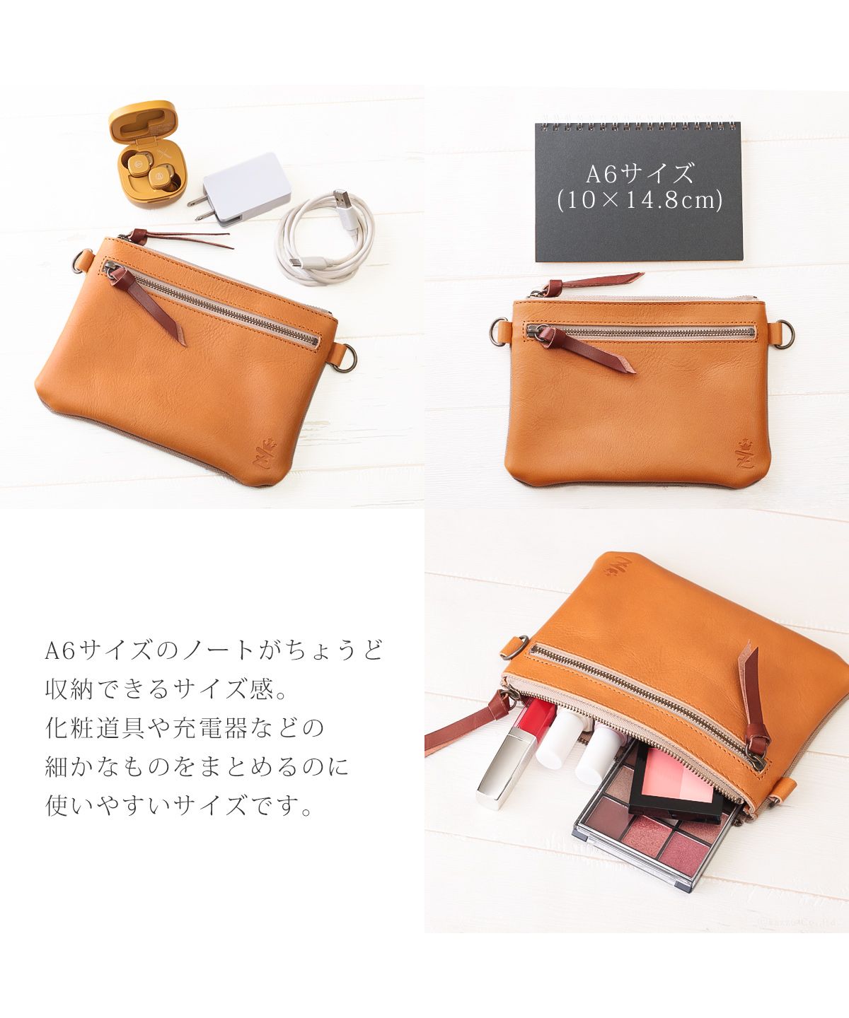 ZARIO-GRANDEE Sacoche Pouch Smartphone Shoulder Tochigi Leather leather Genuine Leather Aging Canvas Men's Small Item Holder Made in Japan Leather Brand Popular Unisex Compact Sub Bag