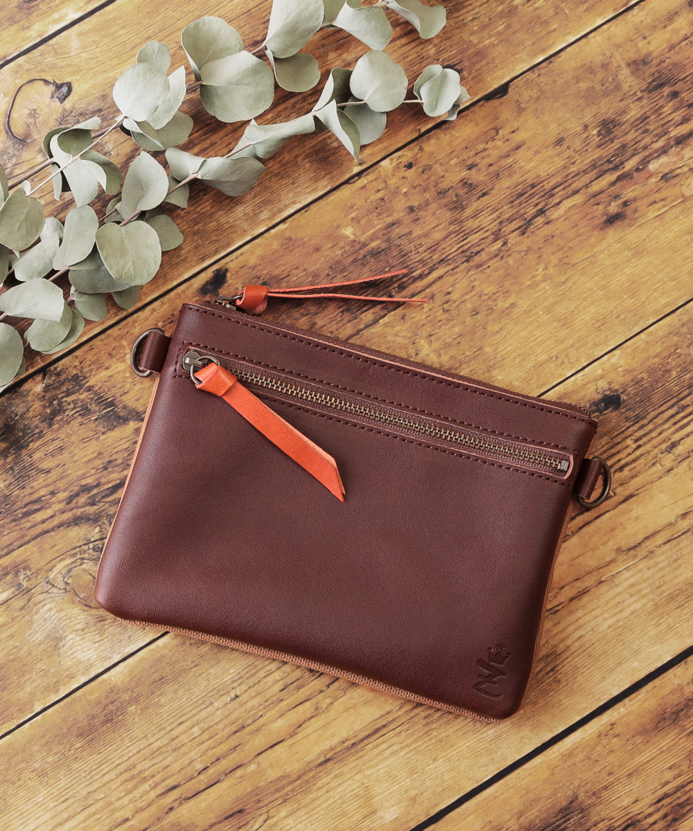 ZARIO-GRANDEE Sacoche Pouch Smartphone Shoulder Tochigi Leather leather Genuine Leather Aging Canvas Men's Small Item Holder Made in Japan Leather Brand Popular Unisex Compact Sub Bag