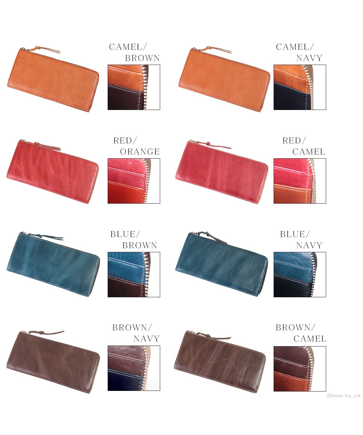 ZARIO-PREMIO Wallet Long Wallet for Men Genuine Leather L-Zip Fastener Bacchus × Italian Leather Long Wallet