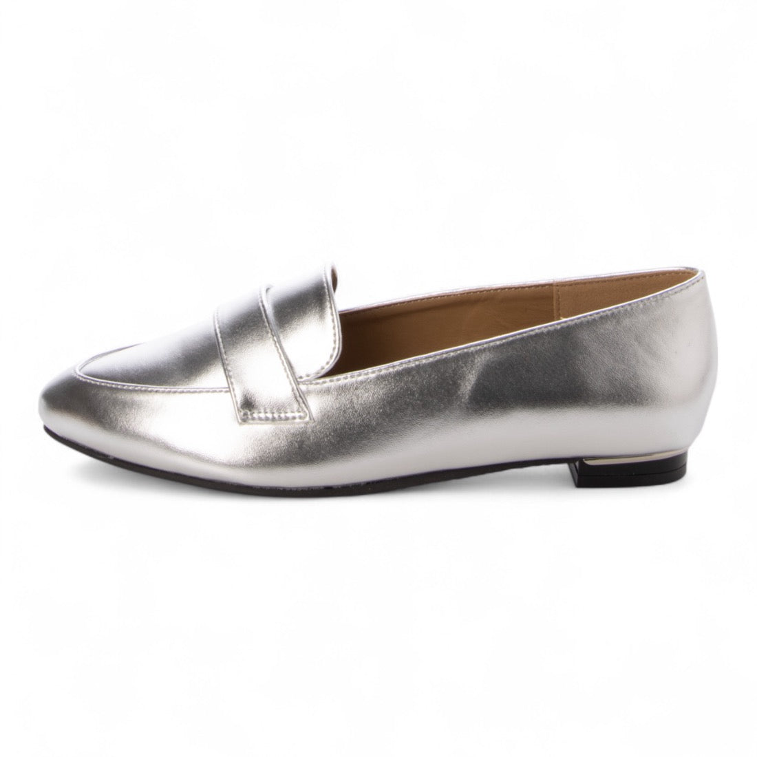 リバティードール LiBERTYDOLL 美シルエット マニッシュメタルラインフラットローファー/3013 (シルバー) シルバー