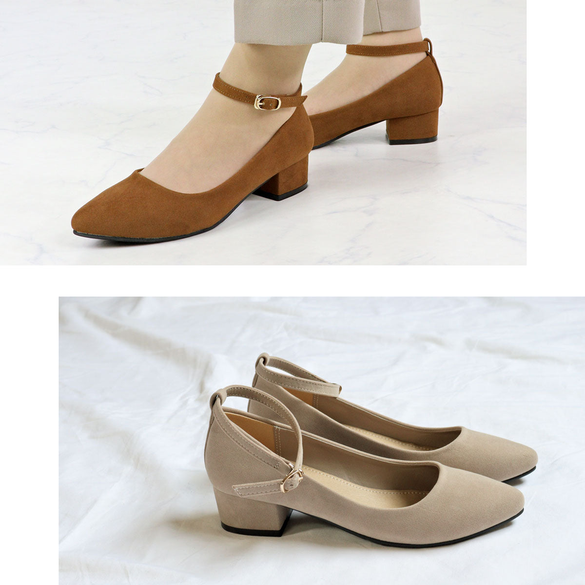 リバティードール LiBERTYDOLL シルエットと履き心地を追求したチャンキーヒールストラップ美脚パンプス/5511