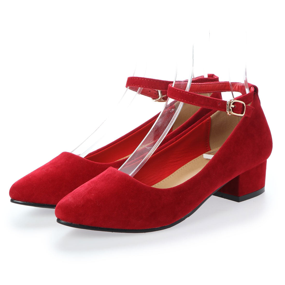 リバティードール LiBERTYDOLL シルエットと履き心地を追求したチャンキーヒールストラップ美脚パンプス/5511