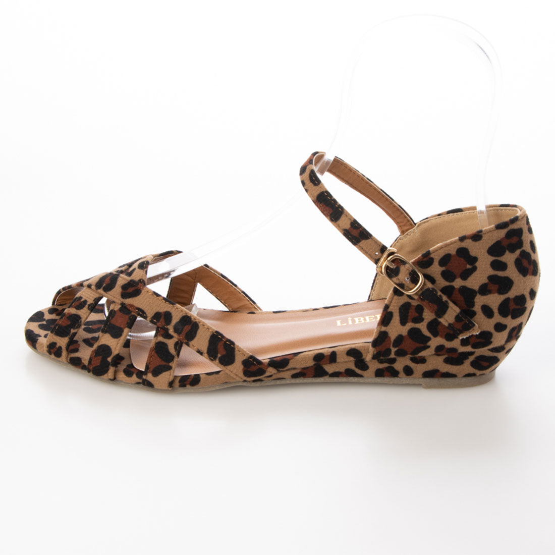 リバティードール LiBERTYDOLL ふかふか低反発クッションと曲がるウエッジヒール、セパレートストラップ美脚サンダル/5585