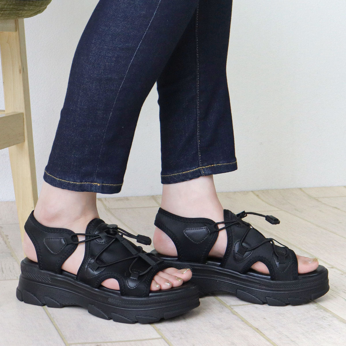 Liberty Doll LiBERTYDOLL Drawstring Sports Sandals