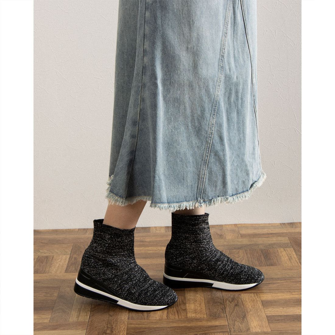 リバティードール LiBERTYDOLL ウェッジソールショートブーツ / 9110