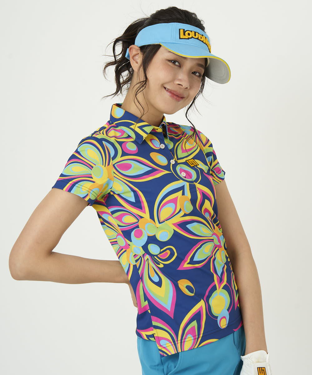 ラウドマウス LOUDMOUTH 柄半袖シャツ (Shagadelic Blue) Shagadelic Blue