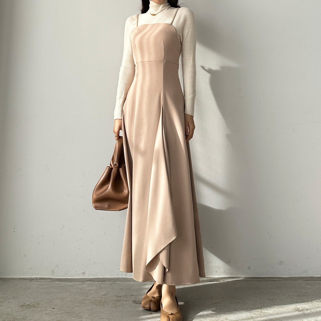 ルエレ Louere フレアラッフルキャミワンピース