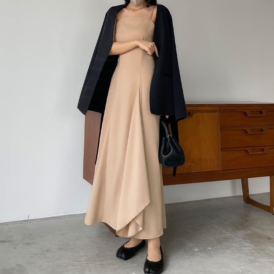 ルエレ Louere フレアラッフルキャミワンピース